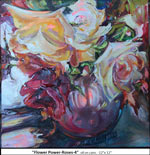 Flower Power-Roses-4, Oil on Canvas